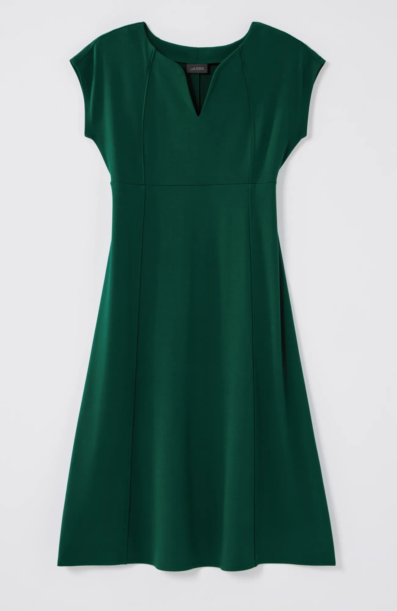 J.Jill Wearever Seamed Split-Neck Dress Hot