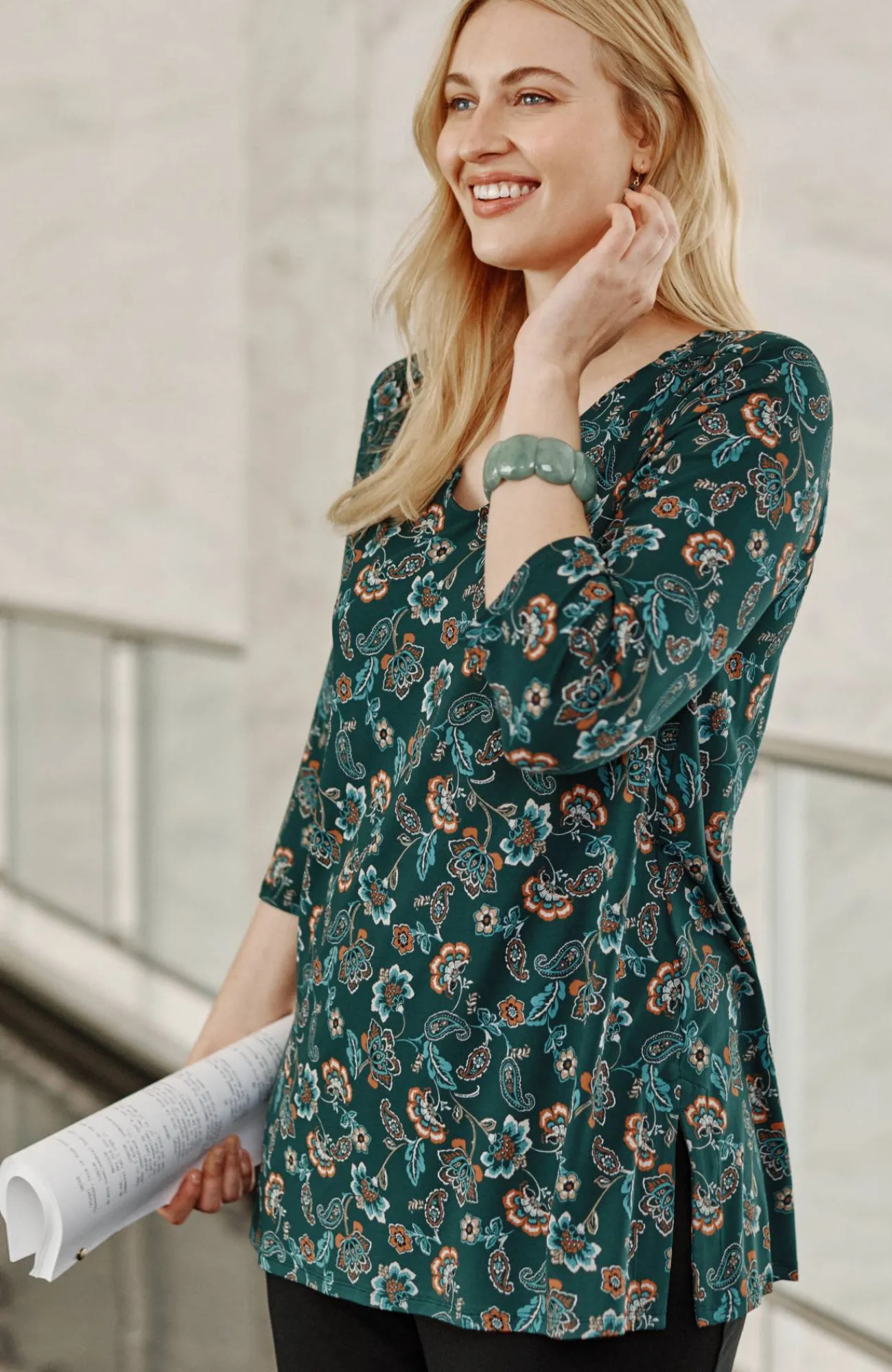 J.Jill Wearever Shirred A-Line Tunic Sale