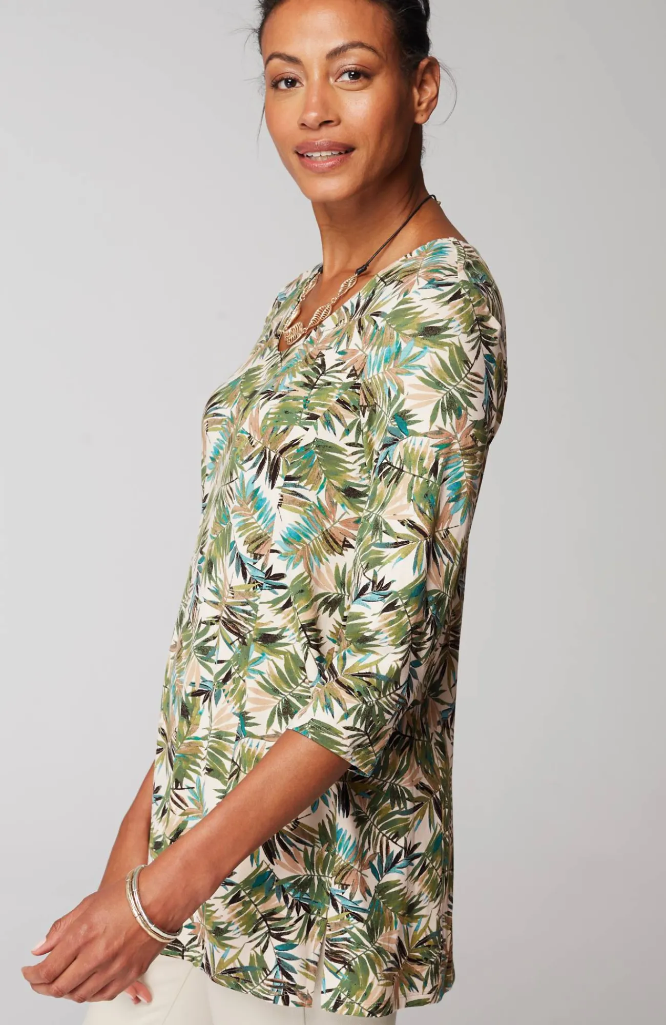 J.Jill Wearever Soft-V-Neck Seamed Tunic Sale