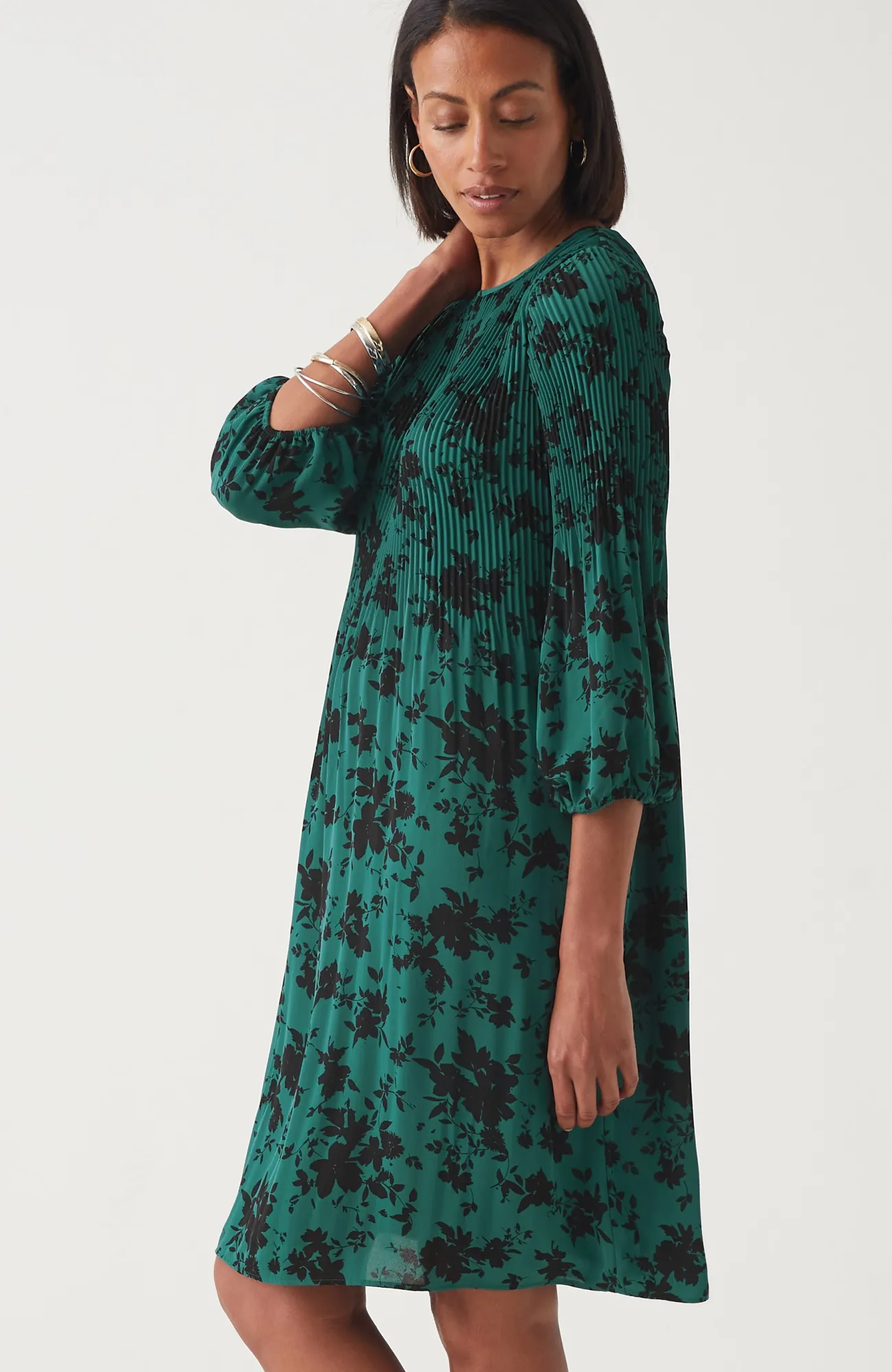 J.Jill Wearever Sunburst-Pleated Dress Online