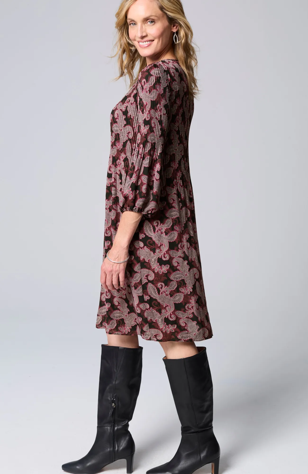 J.Jill Wearever Sunburst-Pleated Dress Online