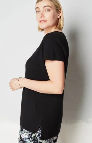 J.Jill Wearever Textured V-Neck Short-Sleeve Sweater Online