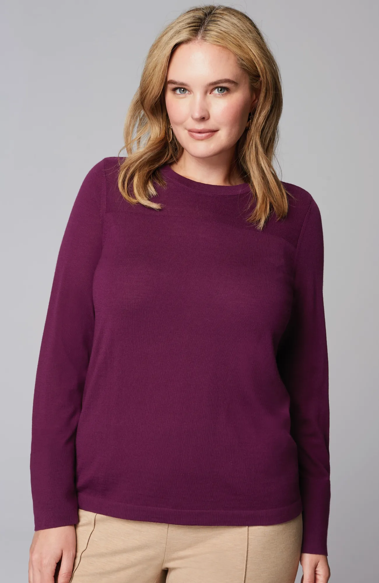 J.Jill Wearever Textured-Yoke Merino Sweater Cheap