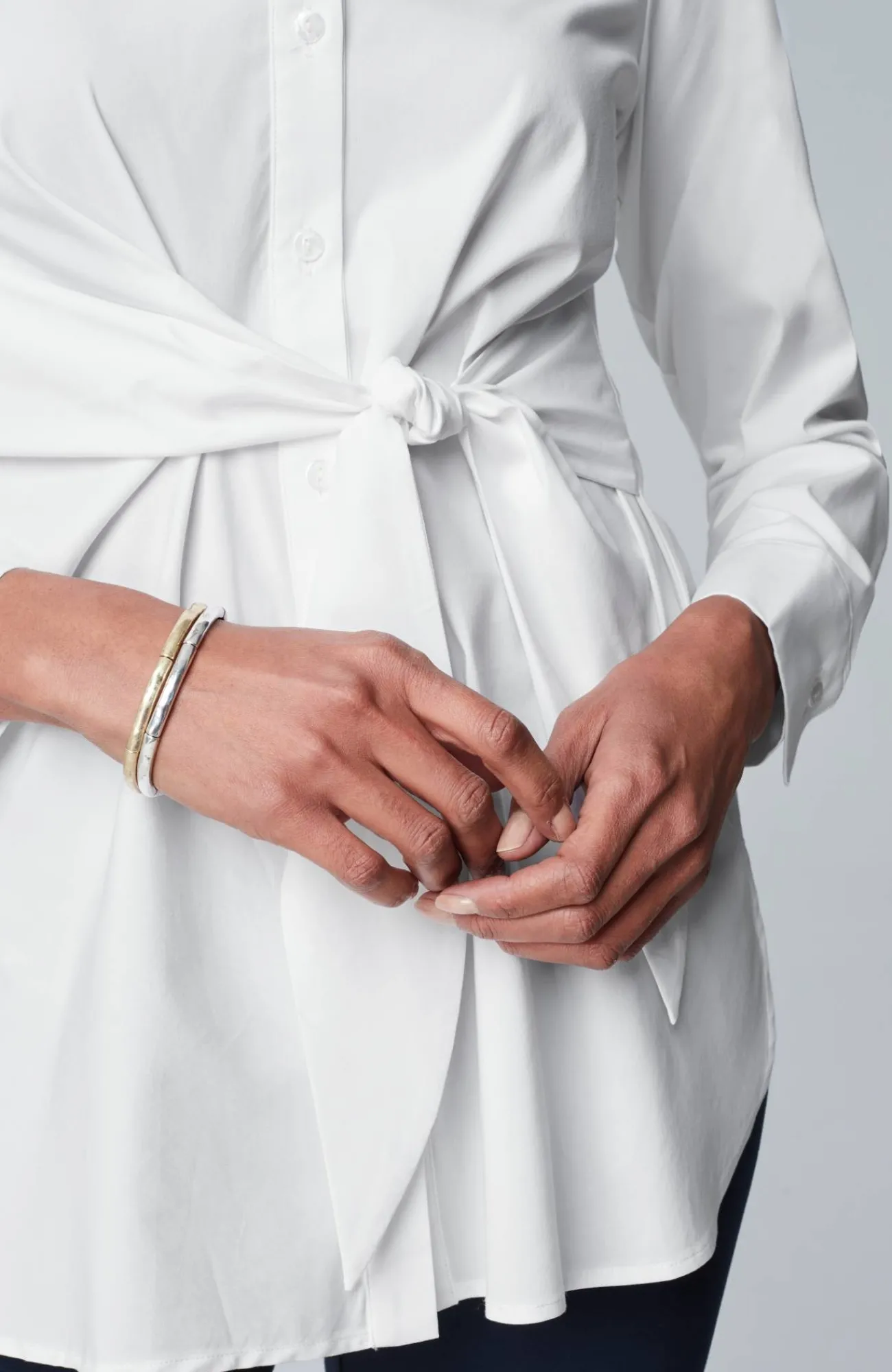 J.Jill Wearever Tie-Front Top White Best Sale