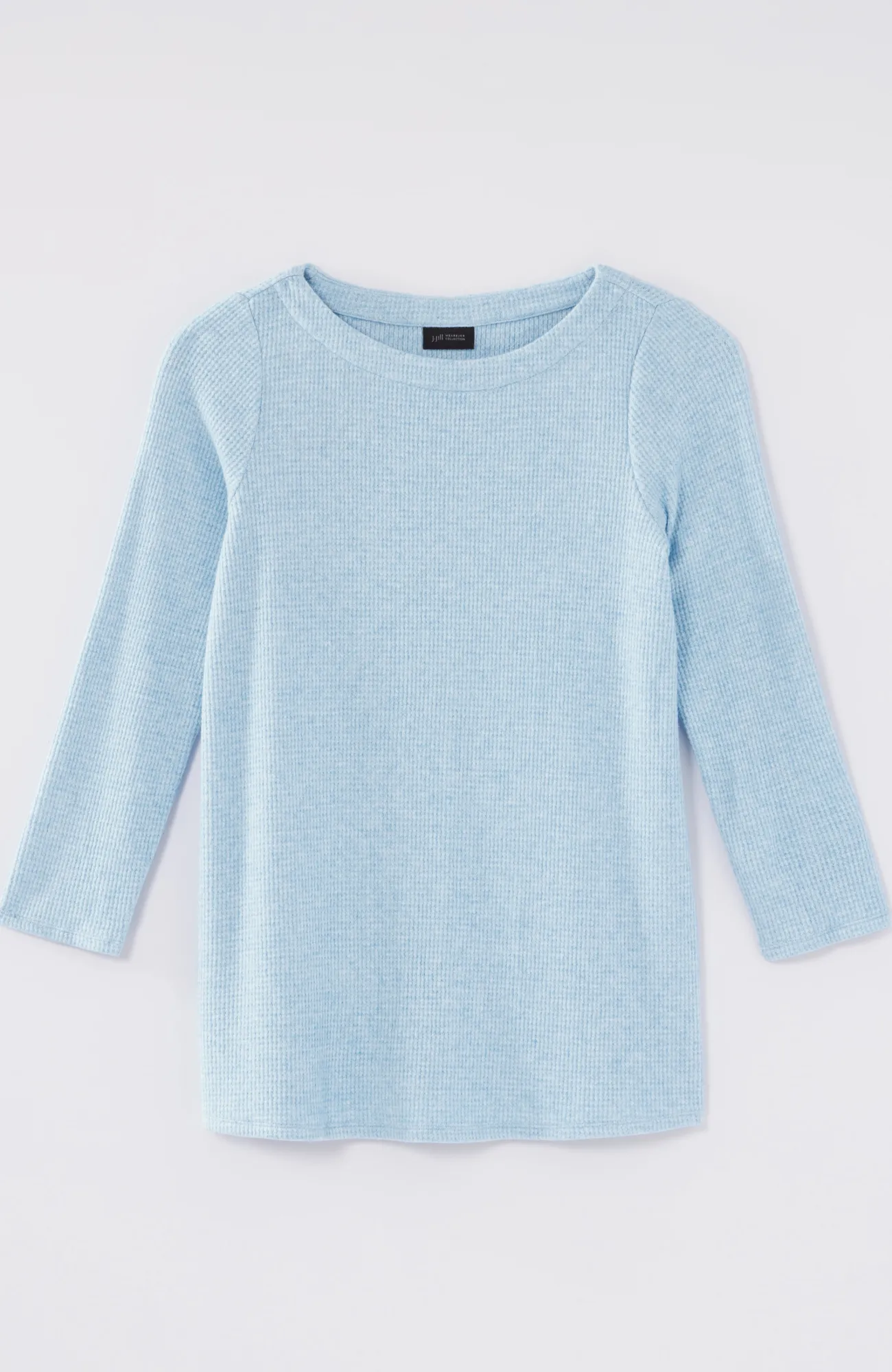 J.Jill Wearever Waffle-Textured Boat-Neck Top Hot