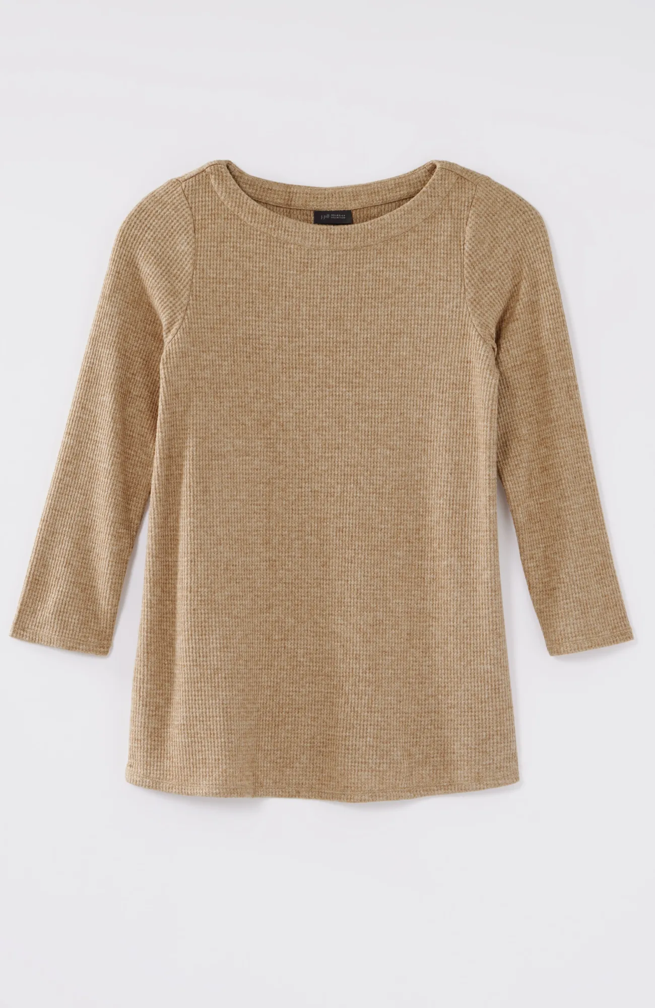 J.Jill Wearever Waffle-Textured Boat-Neck Top Hot